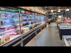 Biała samodzielna otwarta lodówka na napoje / mleko o dużej pojemności 2m