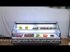 Owoce Sklepy sklepy Dwukstronne wyświetlacze Chiller dla żywności Warzywa Duża pojemność