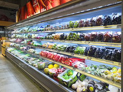 Przedni chłodniak z otwartym wyświetlaczem wielopokładowym do oszczędzania energii na owocach i warzywach