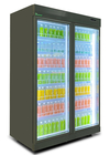 Szklane drzwi o wysokiej przezroczystości Płaskie komercyjne chłodnice napojów do sklepu
