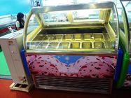 Deser Station ze stali nierdzewnej Ice Cream Dipping Display Freezer 16 Tanks