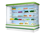 Duży, wielopoziomowy, otwarty agregat chłodniczy o pojemności 3600 l, pionowa prezentacja w supermarkecie