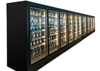 Szafka barowa z czarnymi szklanymi drzwiami Zamrażarka stojąca do napojów piwnych