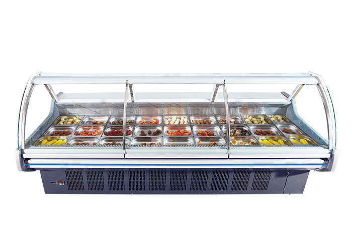 Niestandardowe zakrzywione szkło typu Deli Display Lodówka Zamrażarka Butchery Chłodziarka do mięsa