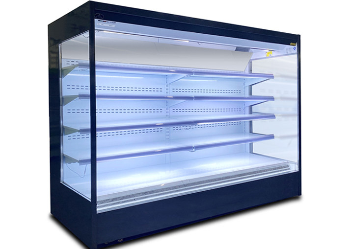 1000L Komercyjny otwarty agregat chłodniczy do warzyw Prostokątny czarny