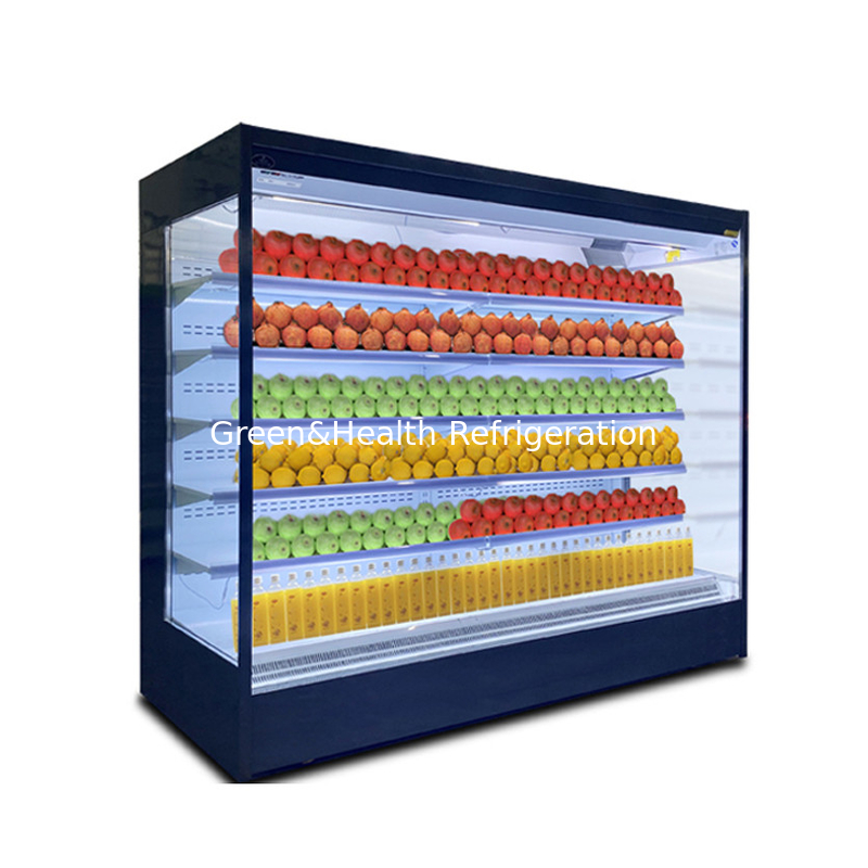 Pionowe komercyjne duże agregaty chłodnicze z otwartym pokładem do napojów i owoców