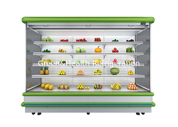 Cena fabryczna Sklep z owocami Pionowy otwarty front supermarketu Chiller