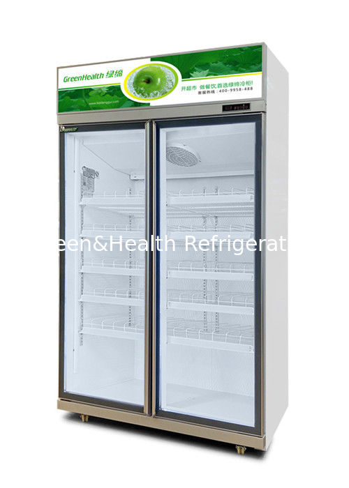 Komercyjny chłodnik na napoje z trzema szklanymi drzwiami 1050W mocy i 1530L pojemności dla supermarketów