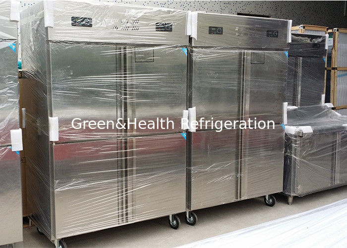 Komercyjny zamrażarz ze stali nierdzewnej z automatycznym odmrażaniem i oświetleniem LED do kuchni restauracyjnych