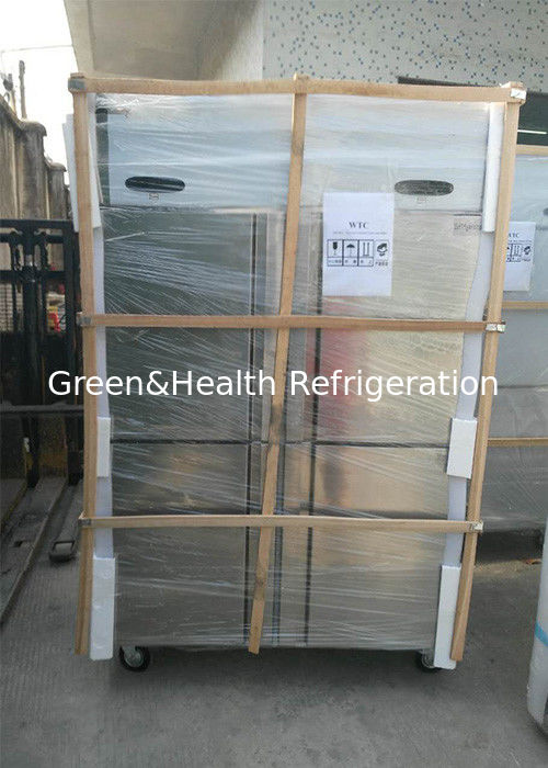 Komercyjny zamrażarz ze stali nierdzewnej z automatycznym odmrażaniem i oświetleniem LED do kuchni restauracyjnych