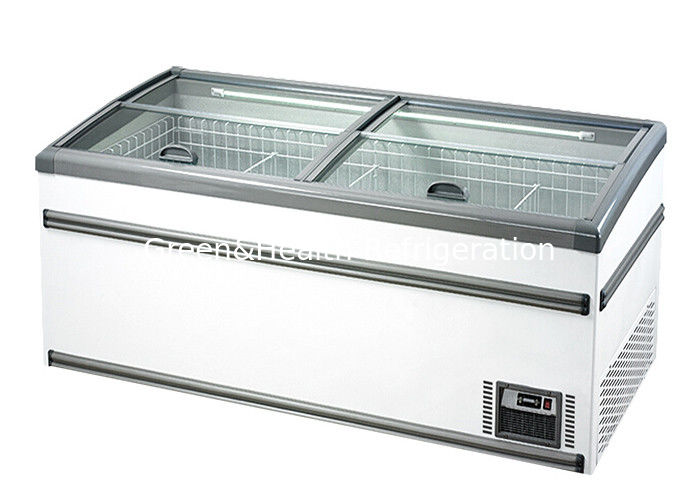 Zamrażarka komercyjna wyspiarska z 1040L pojemnością automatycznego odmrażania i R290 chłodnicy do wyświetlania w supermarkecie