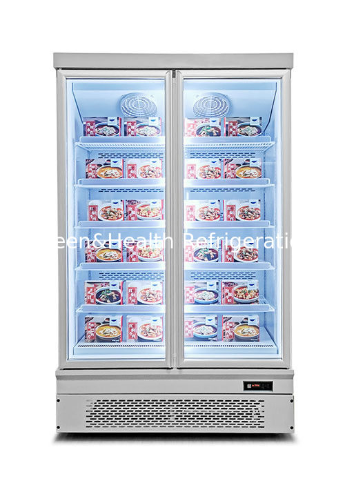 Zamrażarka komercyjna z wyświetlaczem o pojemności 1000L automatyczne odmrażanie i chłodzenie wentylatorem dla supermarketów