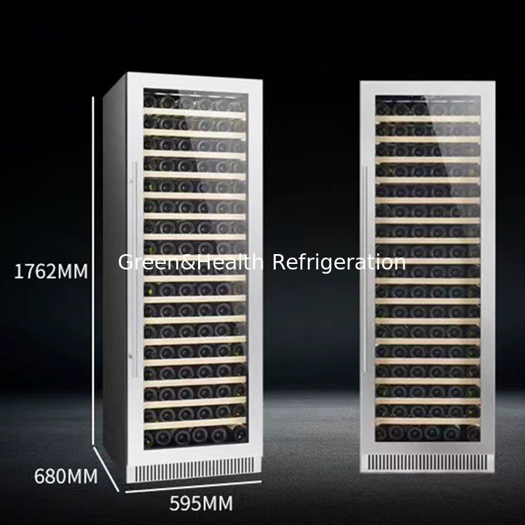 Świadectwo ETL Chłodzenie wentylatorem Niska E Szklana szafka wina lodówka z zakresem temperatury od 4 do 22°C