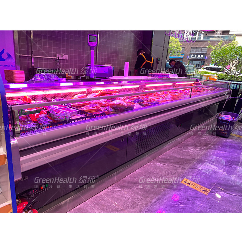 LED Light Meat Display Zamrażarka ze stali nierdzewnej Wnętrze Automatyczne odmrażanie -2~8 C