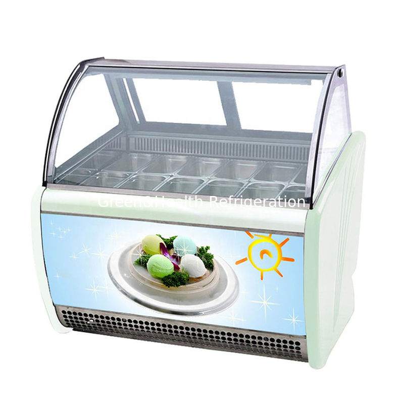 Zastosowalny kolor i rozmiar Gelato lody Display zamrażarka z 10 / 12 / 16 / 22 Pans