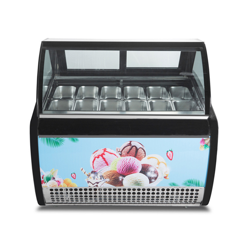Witryna Green Health 12 Pan Ice Cream Freezer - sklep z przekąskami CE Rohs