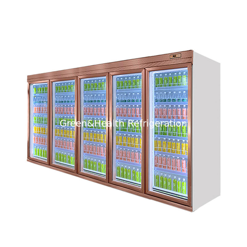 5 warstw regulowalny półka Szklane drzwi Chiller napojów z systemem chłodzenia wentylatora i dostosowywalnej objętości