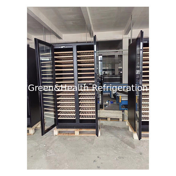 Świadectwo ETL Jednorazowe/Dwukrotne Drzwi Buchowe, półki drewniane, Drzwi Szklane, Zamrażarka do przechowywania czerwonego wina