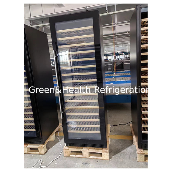 Jednoprzędowy/Dwukoprzędowy Beech Wooden Shelf Glass Door Red Wine Storage Freezer