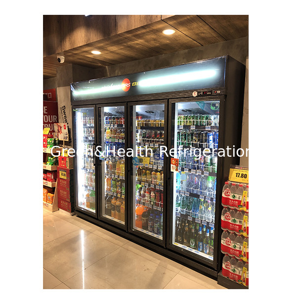 Komercyjny supermarket / Sklep dwa / trzy szklane drzwi lodówka ekonomiczna lodówka z wyświetlaczem