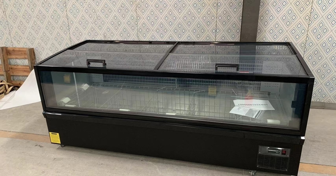 Zamrożone produkty spożywcze Zamrażarka z wtyczką na wyspie Zamrażarka w supermarkecie Zamrażarka z wtyczką