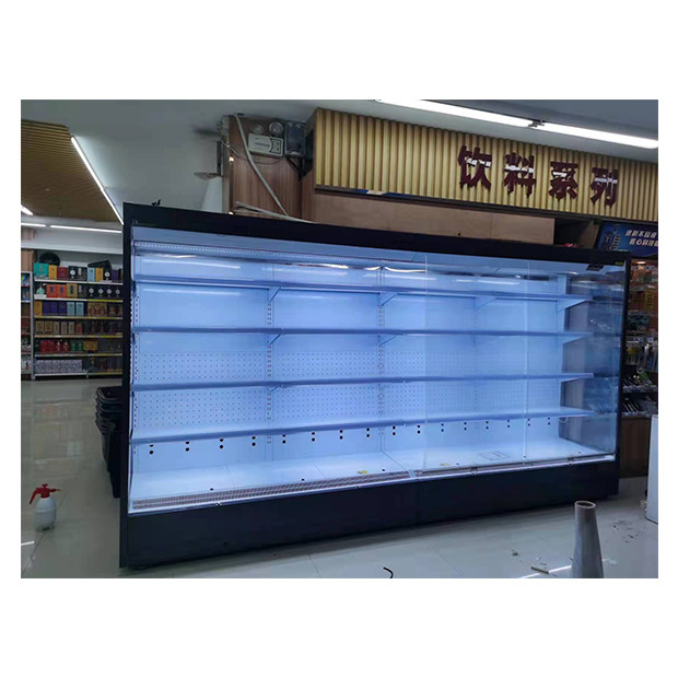 Supermarket / sklep spożywczy Chiller typu otwartego pod kątem prawym Zamrażarka do przechowywania żywności / napojów