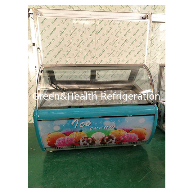 Mroźnia do lodów z zakrzywionym szkłem, 16 tac, z regulowanym termostatem, bezpośrednio od producenta