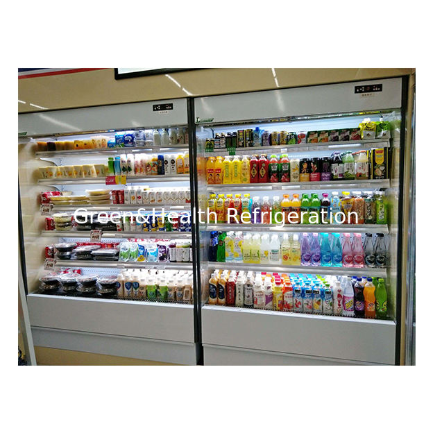 Mały sklep handlowy Pięciostronny półka Wyświetlacz do przechowywania owoców Mały otwarty zamrażarek