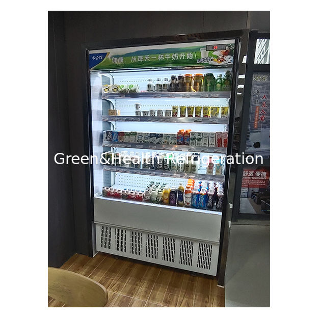 Mały sklep handlowy Pięciostronny półka Wyświetlacz do przechowywania owoców Mały otwarty zamrażarek