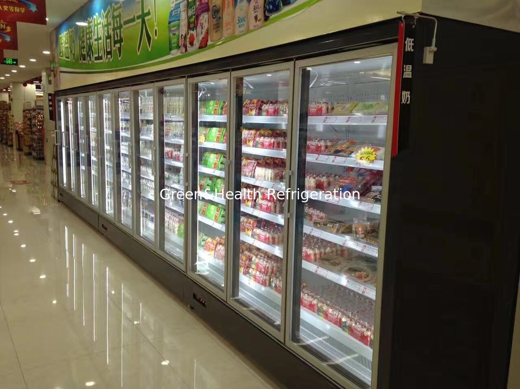 Biały Kolor 3 4 5 Drzwi Supermarket Zamrażarka Wyświetlacz Zamrożone żywność Wystawa