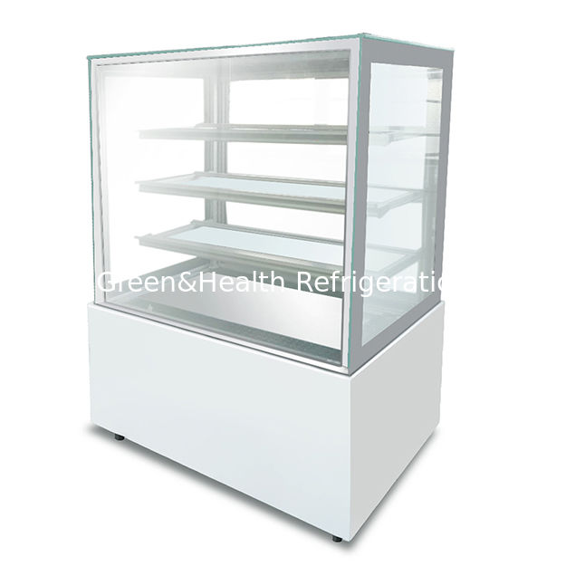 Fabryka Sprzedaż bezpośrednia Prawy kąt Stal nierdzewna Szklany materiał Ciasto Chłodzenie wyświetlacz zamrażarka