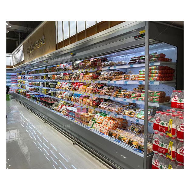 Sprzedawane lodówki typu otwartego pod kątem prostym z wieloma półkami