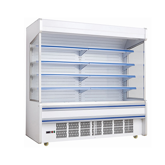 Supermarket Kompresor wbudowany Kompresor komercyjny Wielokrotne półki Zamrażarka otwarta