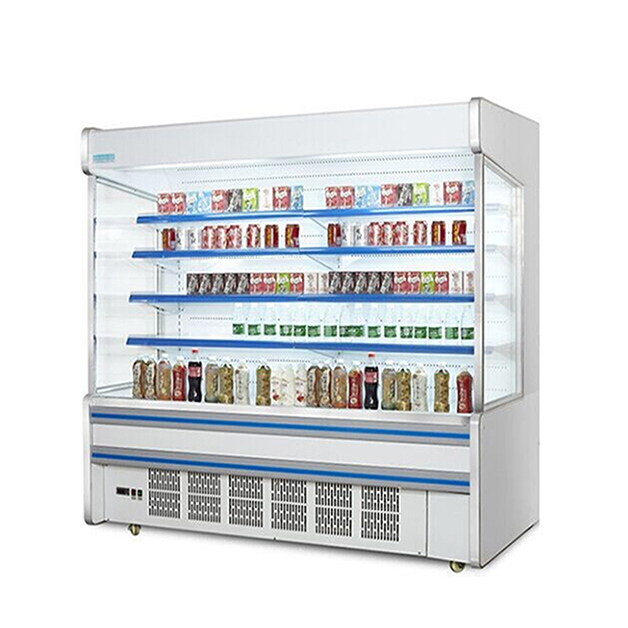 Supermarket Kompresor wbudowany Kompresor komercyjny Wielokrotne półki Zamrażarka otwarta