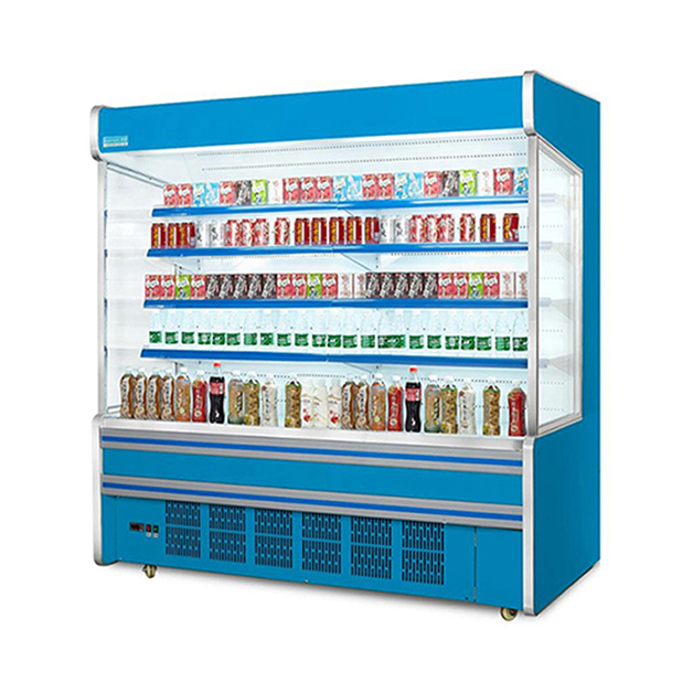 Supermarket Kompresor wbudowany Kompresor komercyjny Wielokrotne półki Zamrażarka otwarta