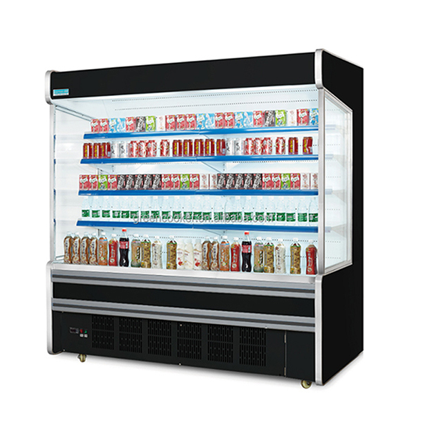 Supermarket Kompresor wbudowany Kompresor komercyjny Wielokrotne półki Zamrażarka otwarta