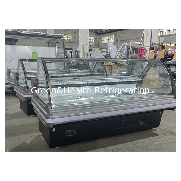 Stalowa konstrukcja zamrażarka komercyjna z wyświetlaczem Deli z podnoszonym szkłem i dynamicznym systemem chłodzenia