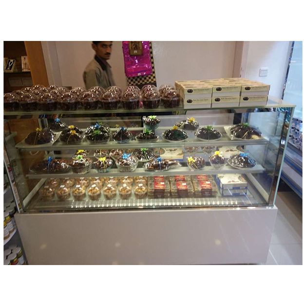 Trójwarstwowe półki wyświetlacze ciastek zamrażarka z marmurowym twardym szkłem i cyfrowym termostatem dla sklepów z ciastkami