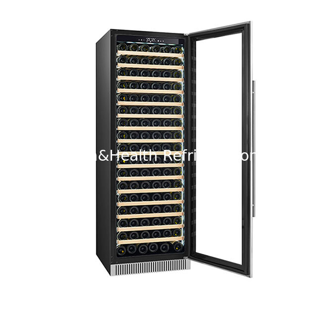 Świadectwo ETL 185 Butelka Strefa pojedynczej temperatury Modne wysokiej klasy czerwone wino chłodnicze zamrażarka wyświetlacza