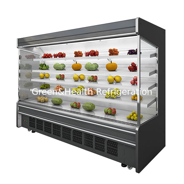 Built In Compressor Five Layer Shelf Fruit/Vegetable Storage Open Type Freezer