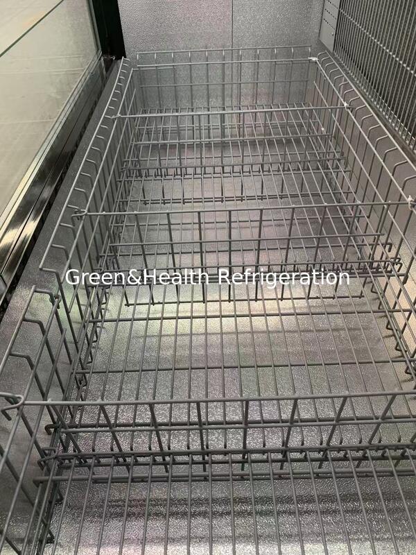 Bezpośrednia cena fabryczna Połączona zamrażarka ekspozycyjna wyspowa z dużymi szklanymi oknami i kompresorem Secop