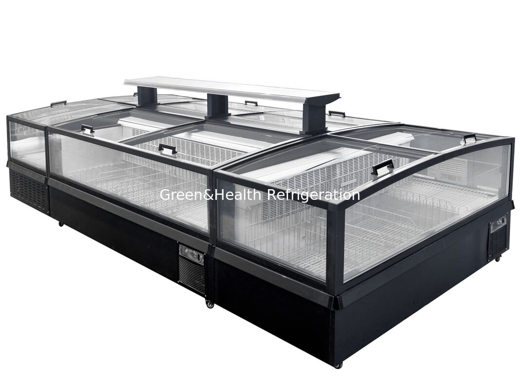 Supermarket Energy Saving Frozen Food Combined Commercial Display Freezer Chest Freezer With Automatic Defrost
