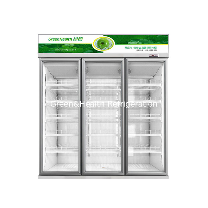 GreenHealth LG-1000W 3-drzwiowa komercyjna lodówka na napoje bezalkoholowe, 0 ̊10°C