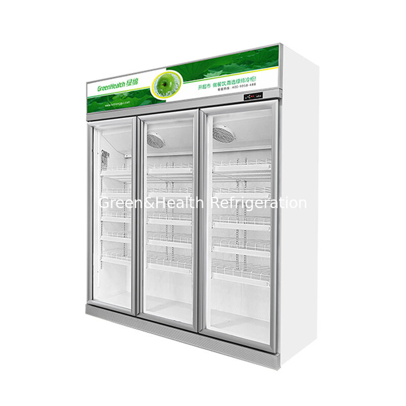 GreenHealth LG-1000W 3-drzwiowa komercyjna lodówka na napoje bezalkoholowe, 0 ̊10°C