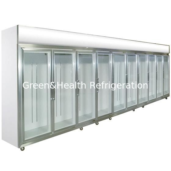 Szklane drzwi Kompaktowa lodówka 0 - 10 stopni Dynamiczne chłodzenie do sklepu