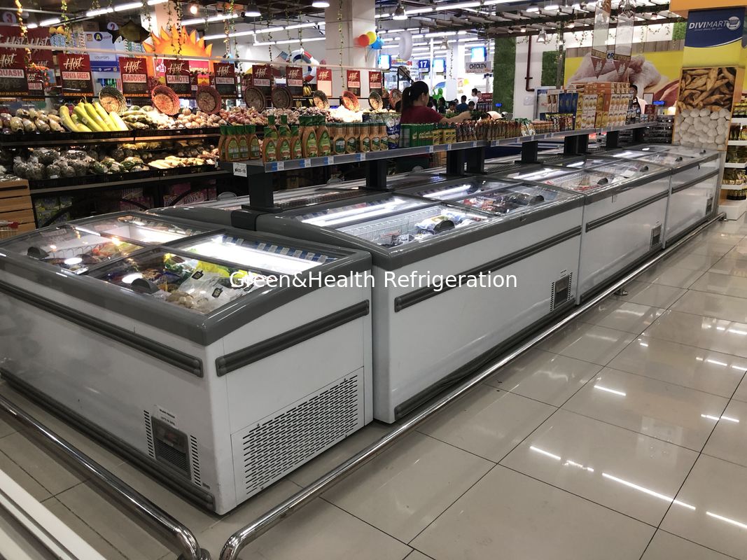 Otwórz wtyczkę w kompresorze Danfoss Supermarket Wyspa zamrażarka lodówka handlowa