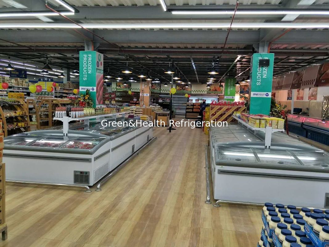 Otwórz wtyczkę w kompresorze Danfoss Supermarket Wyspa zamrażarka lodówka handlowa