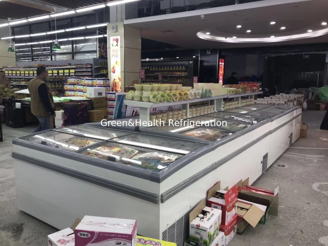 Otwórz wtyczkę w kompresorze Danfoss Supermarket Wyspa zamrażarka lodówka handlowa