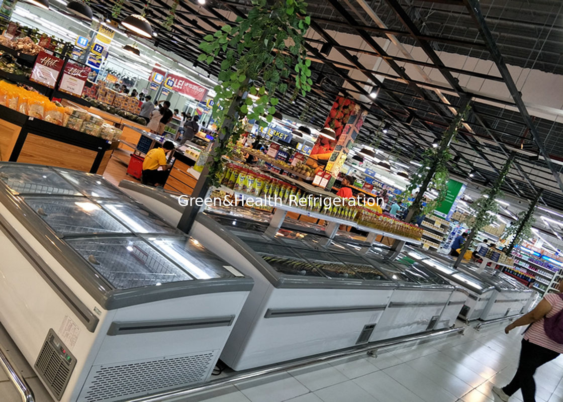 Otwórz wtyczkę w kompresorze Danfoss Supermarket Wyspa zamrażarka lodówka handlowa