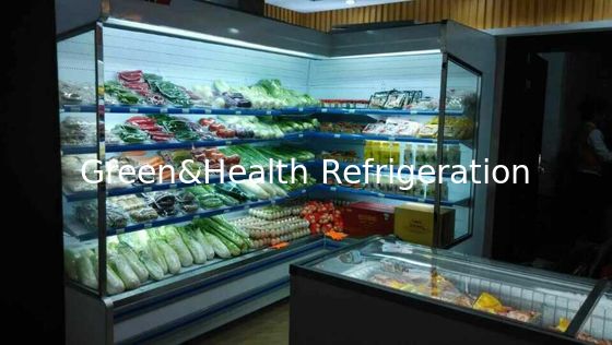 Vertical Air Curtain LED Light Multideck Open Chiller Corner Type